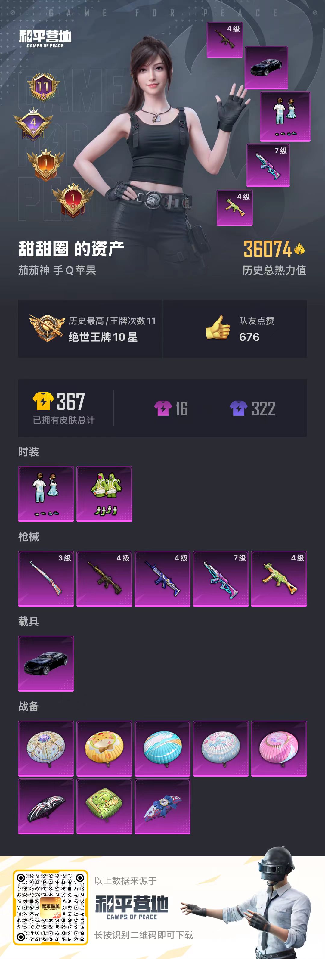 HPSJ3164756和平精英账号详情图6