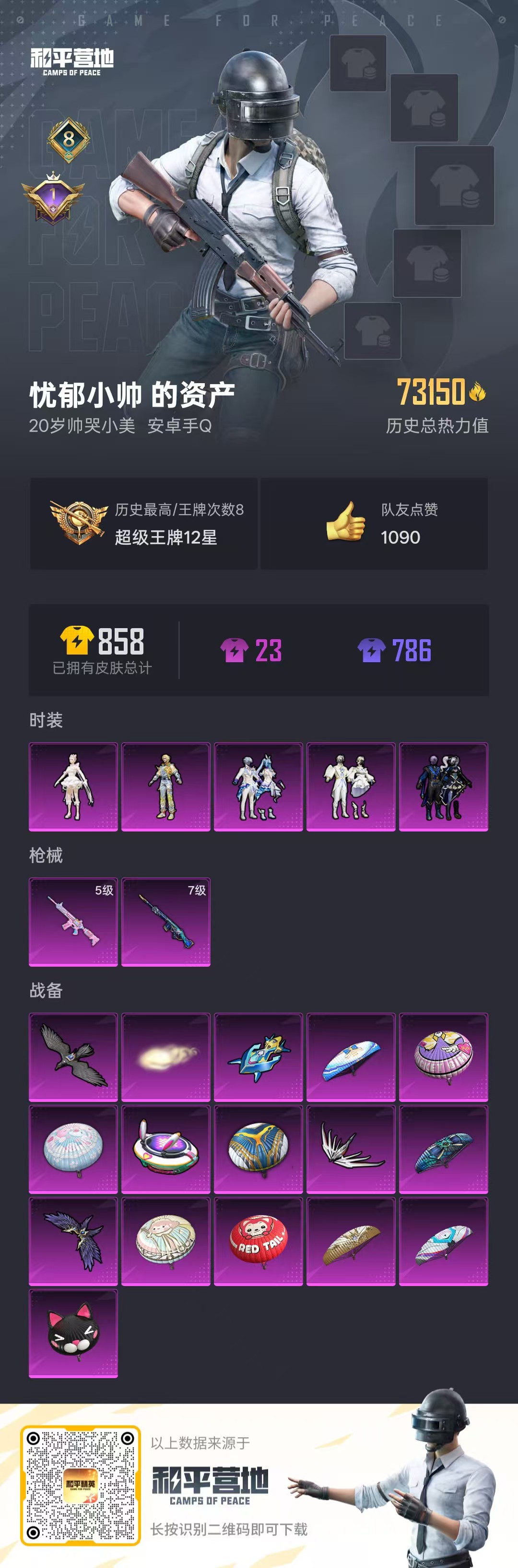 HPSJ3165274和平精英账号详情图9