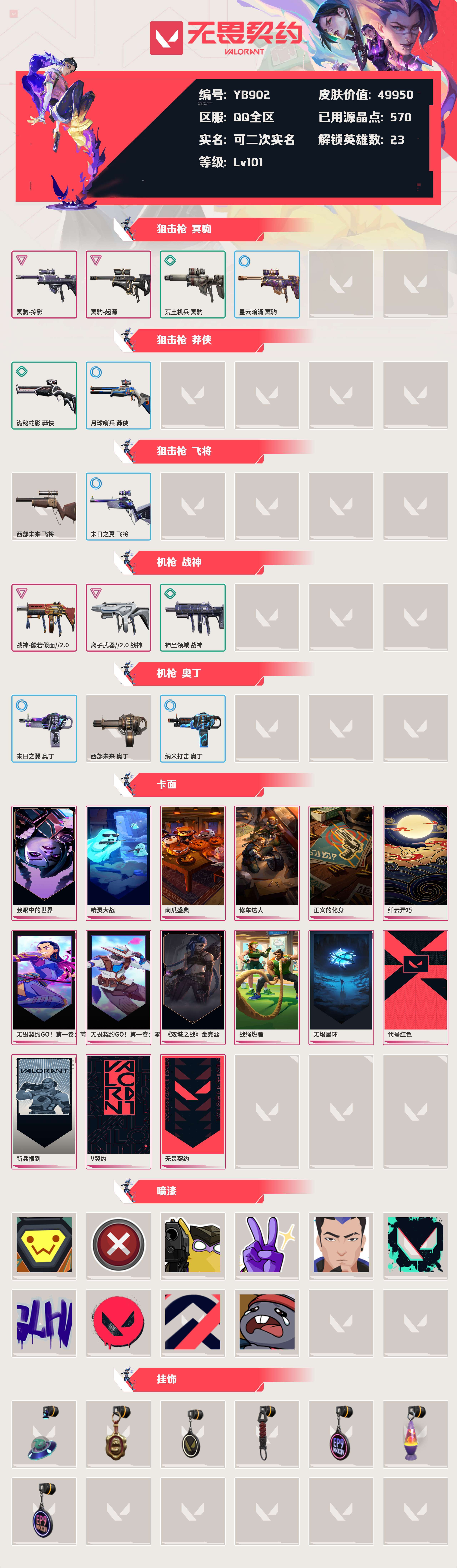 WWQYBY34601无畏契约账号详情图3 WWQYBY34601无畏契约账号详情图3