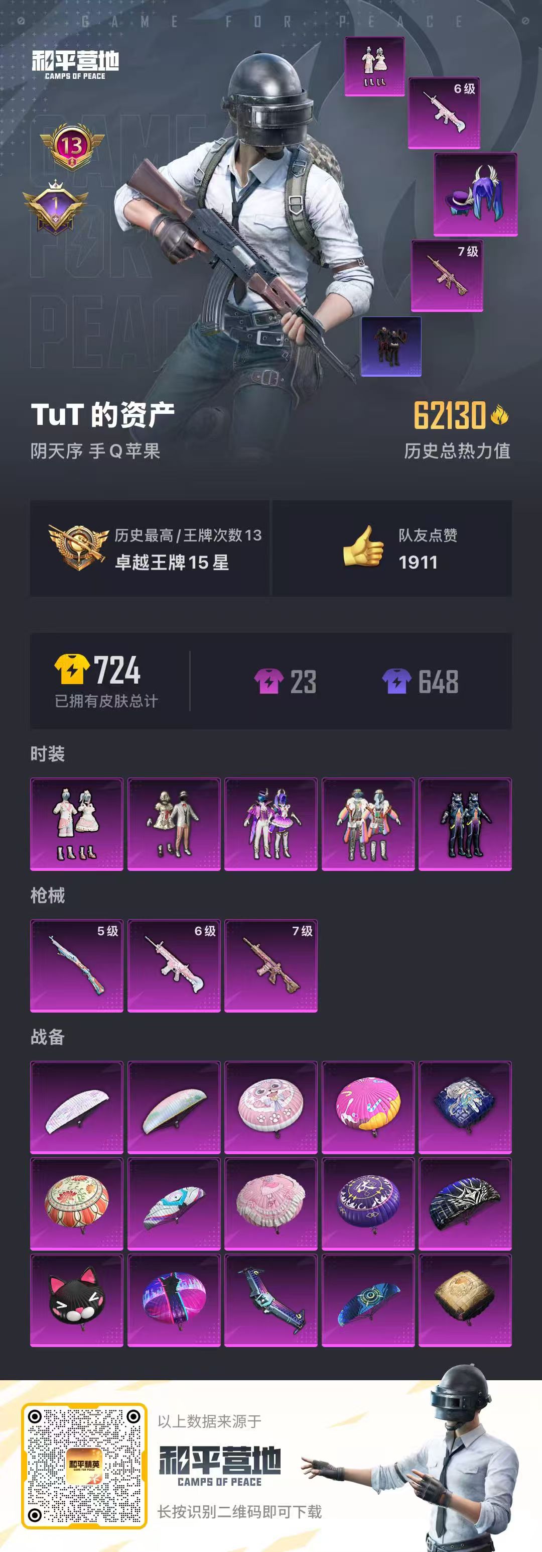 HPSJ3259426和平精英账号详情图8
