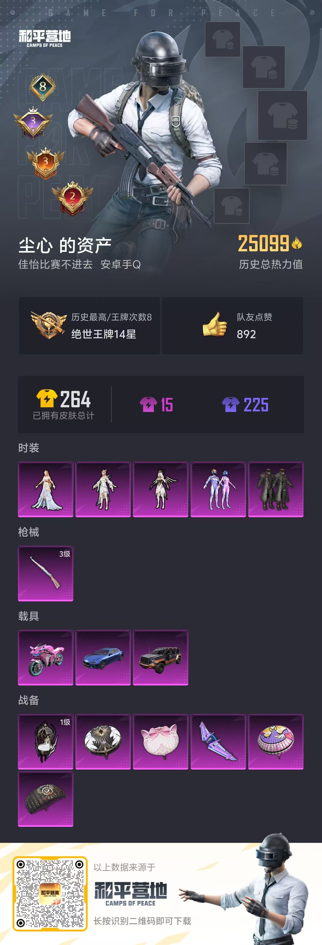 HPKG3239252和平精英账号详情图5