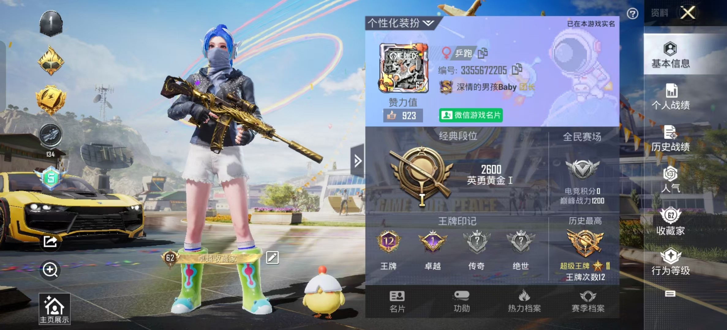 HPSJ3233126和平精英账号详情图2 HPSJ3233126和平精英账号详情图2