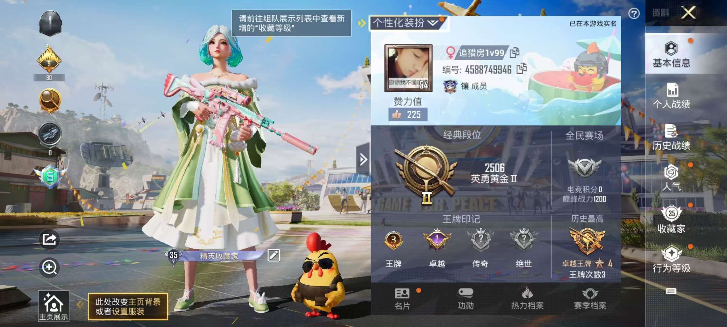 HPSJ3242286和平精英账号详情图2 HPSJ3242286和平精英账号详情图2