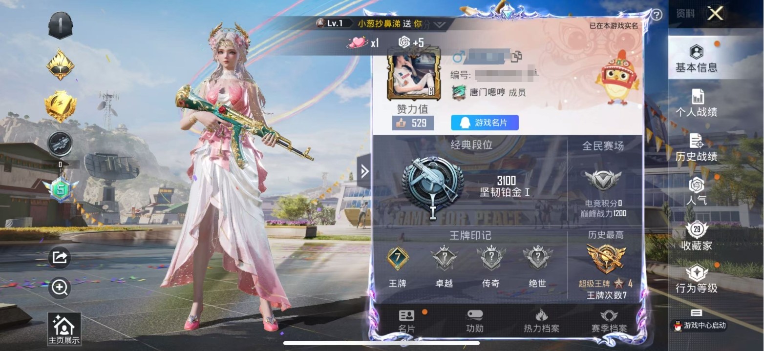 HPKG3242699和平精英账号详情图5 HPKG3242699和平精英账号详情图5