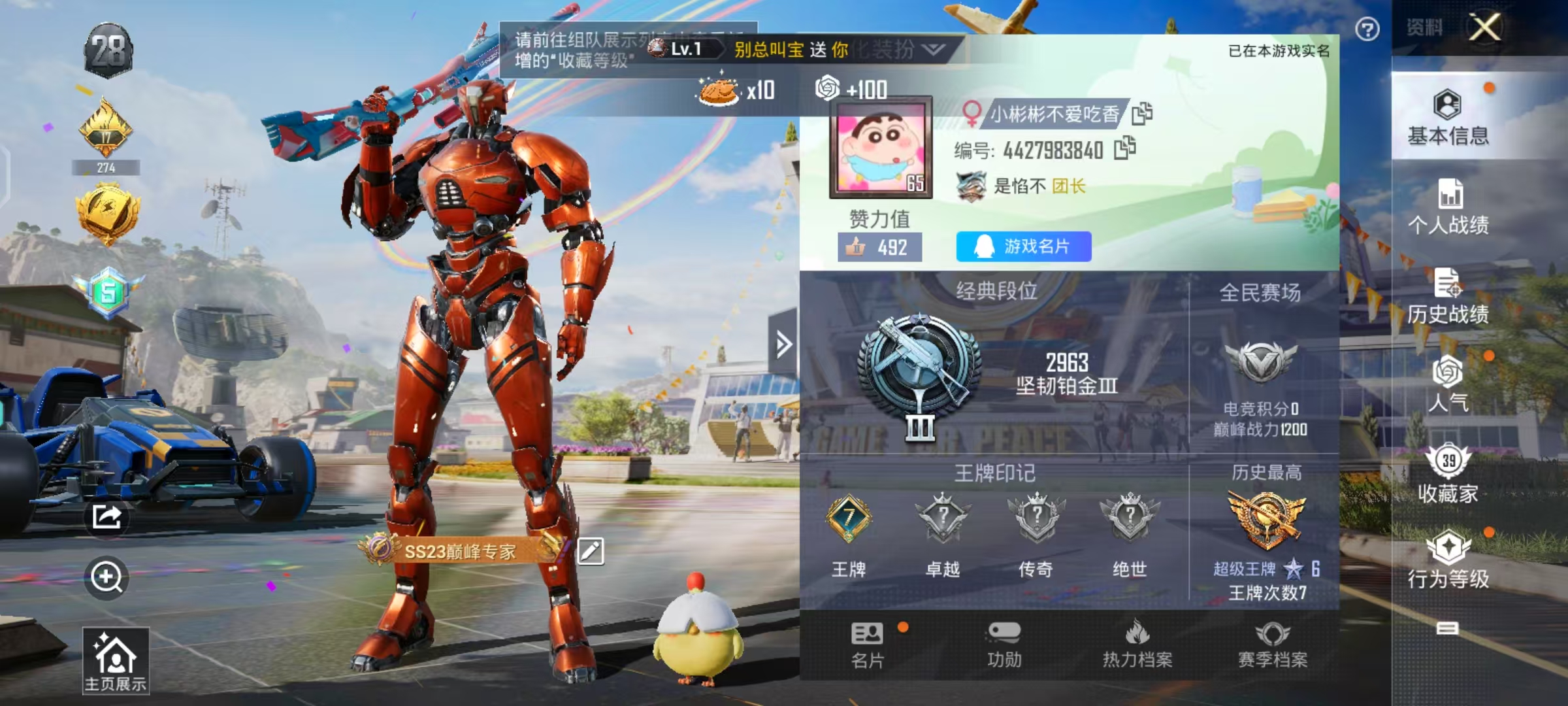 HPSJ3169741和平精英账号详情图9