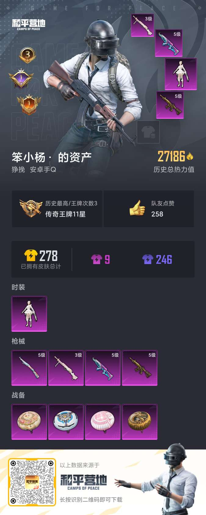 HPSJ3168911和平精英账号详情图5