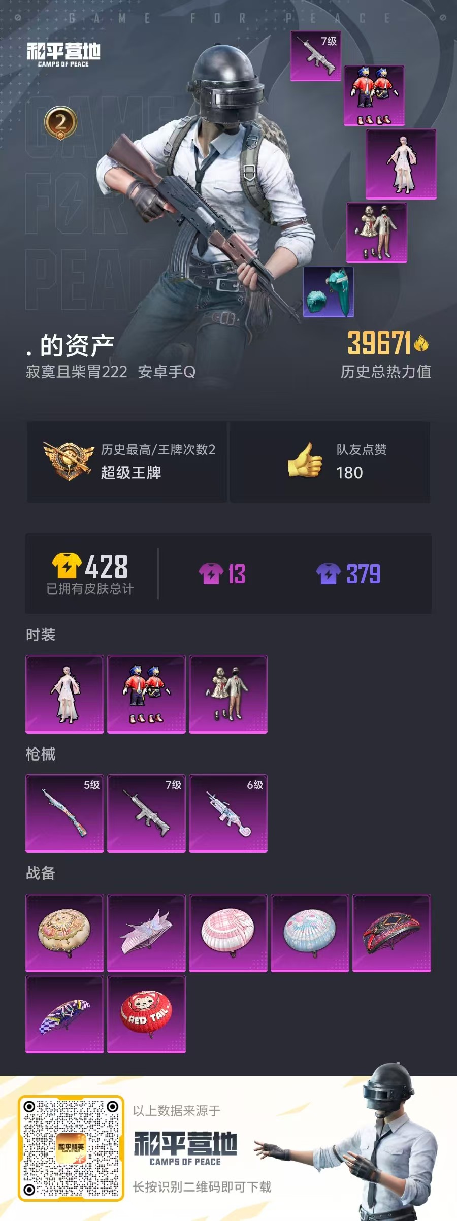 HPSJ3300614和平精英账号详情图2