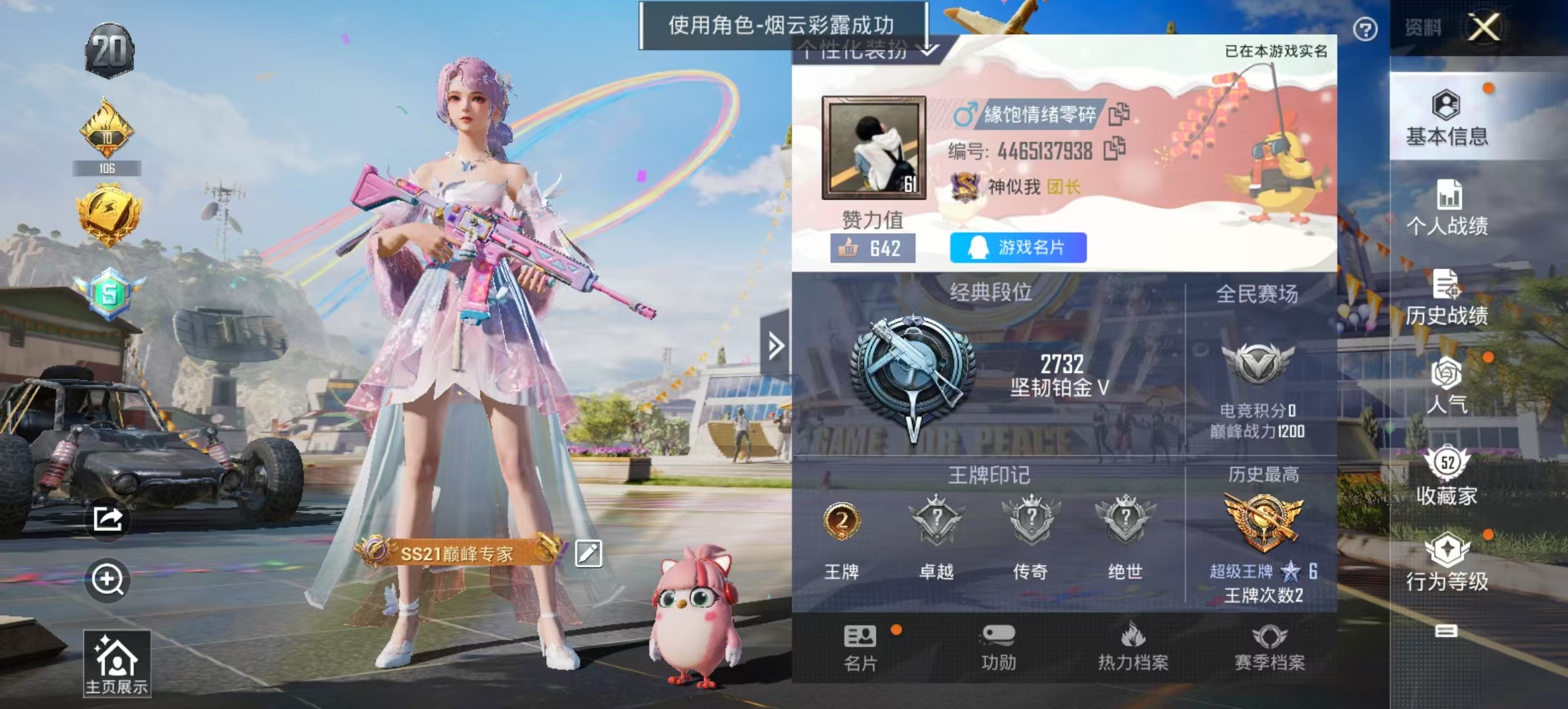HPKG3195333和平精英账号详情图8 HPKG3195333和平精英账号详情图8