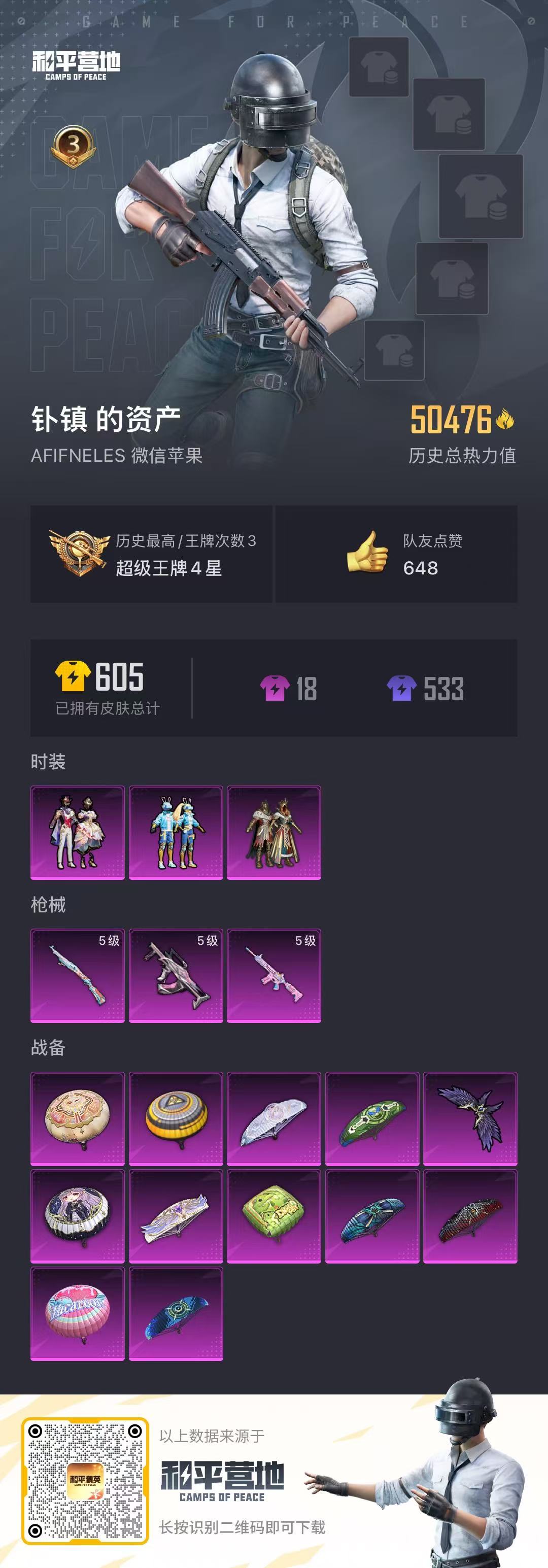 HPSJ3177899和平精英账号详情图8