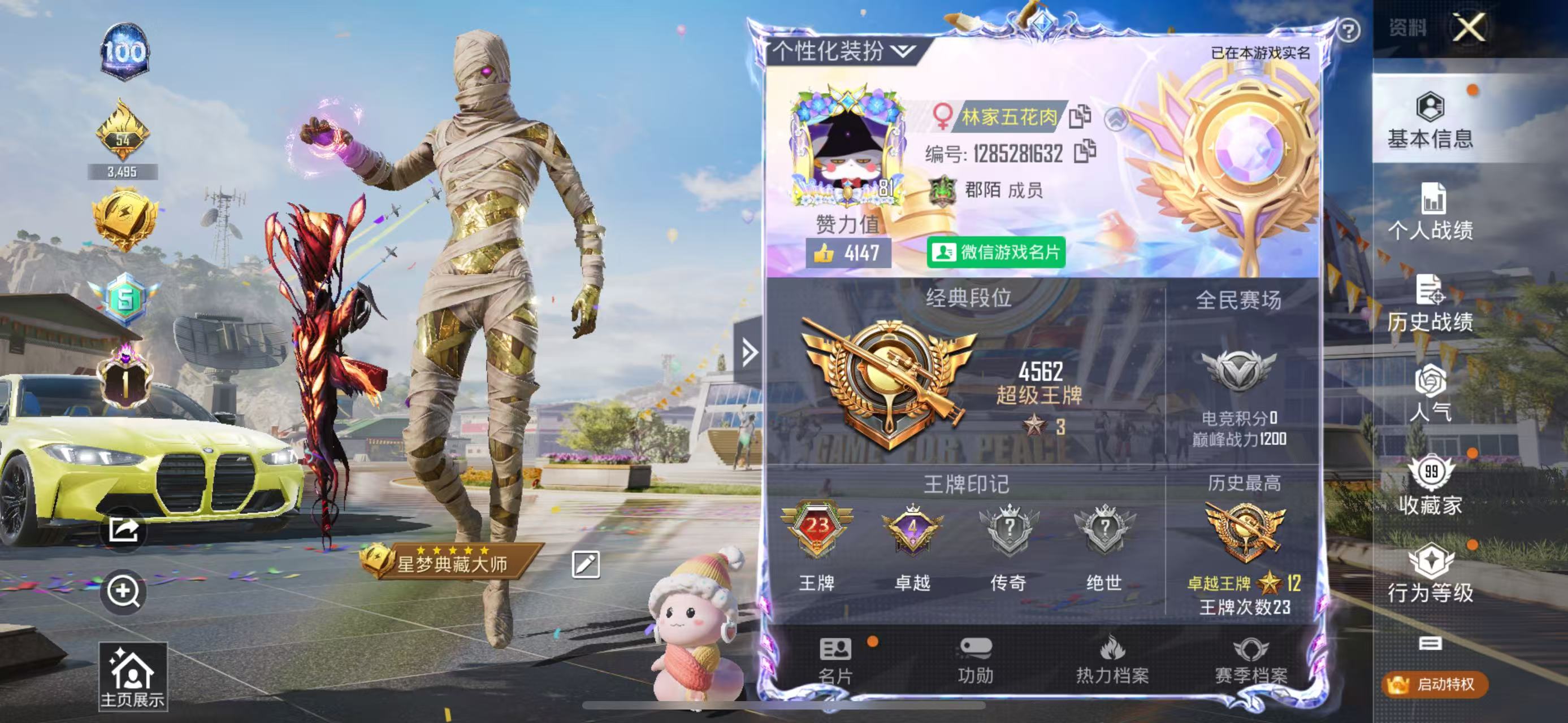 HPSJ3177088和平精英账号详情图4