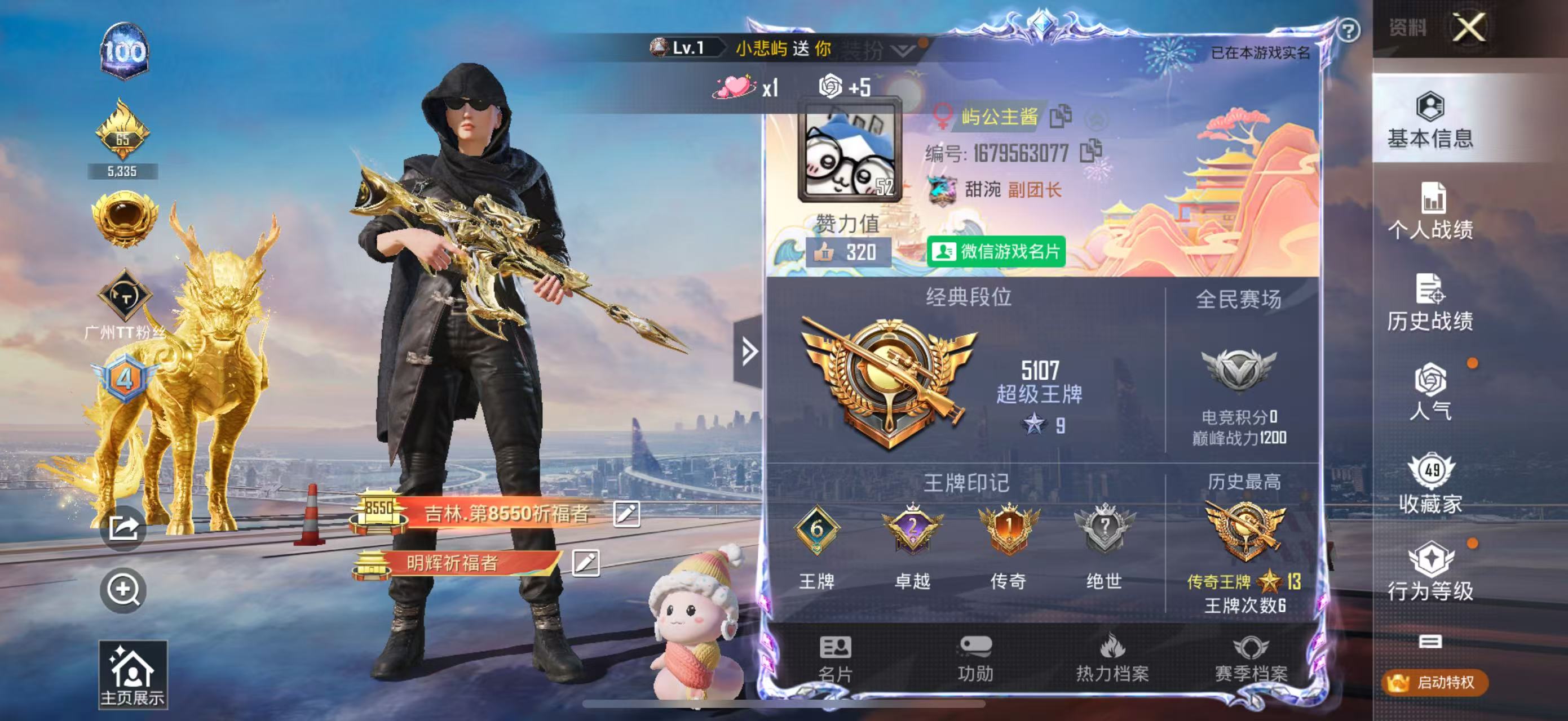 HPSJ3180161和平精英账号详情图5