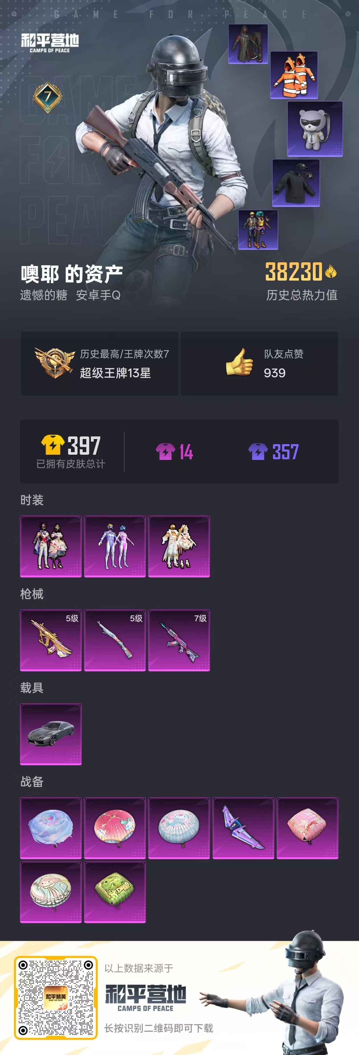 HPSJ3181288和平精英账号详情图8