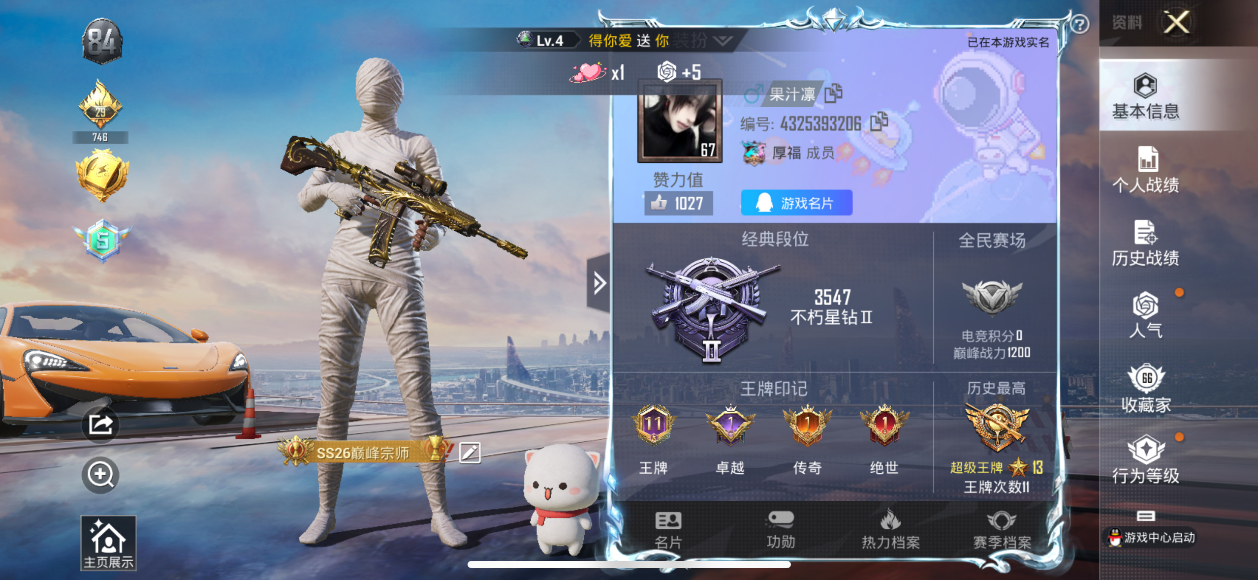 HPKG3236257和平精英账号详情图6 HPKG3236257和平精英账号详情图6