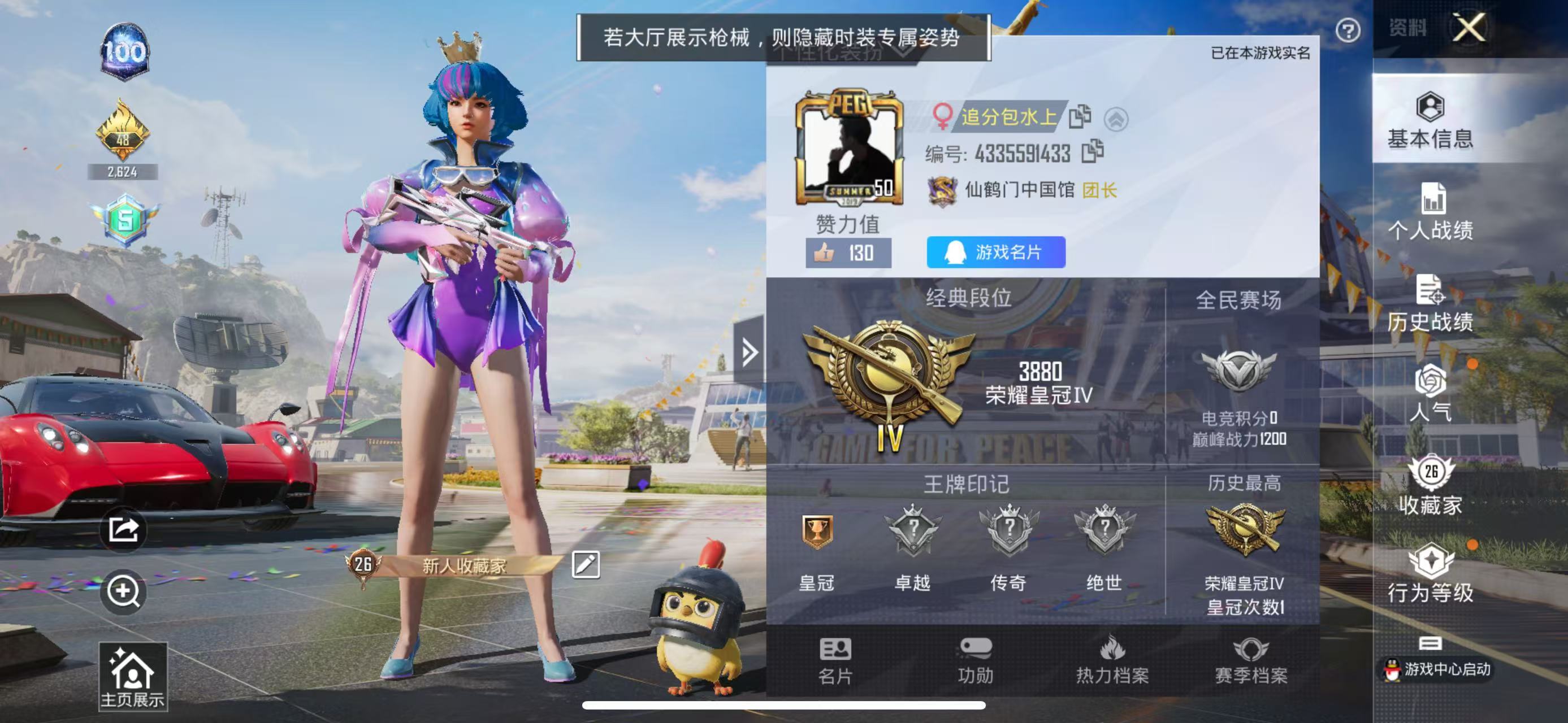 HPSJ3187399和平精英账号详情图4 HPSJ3187399和平精英账号详情图4