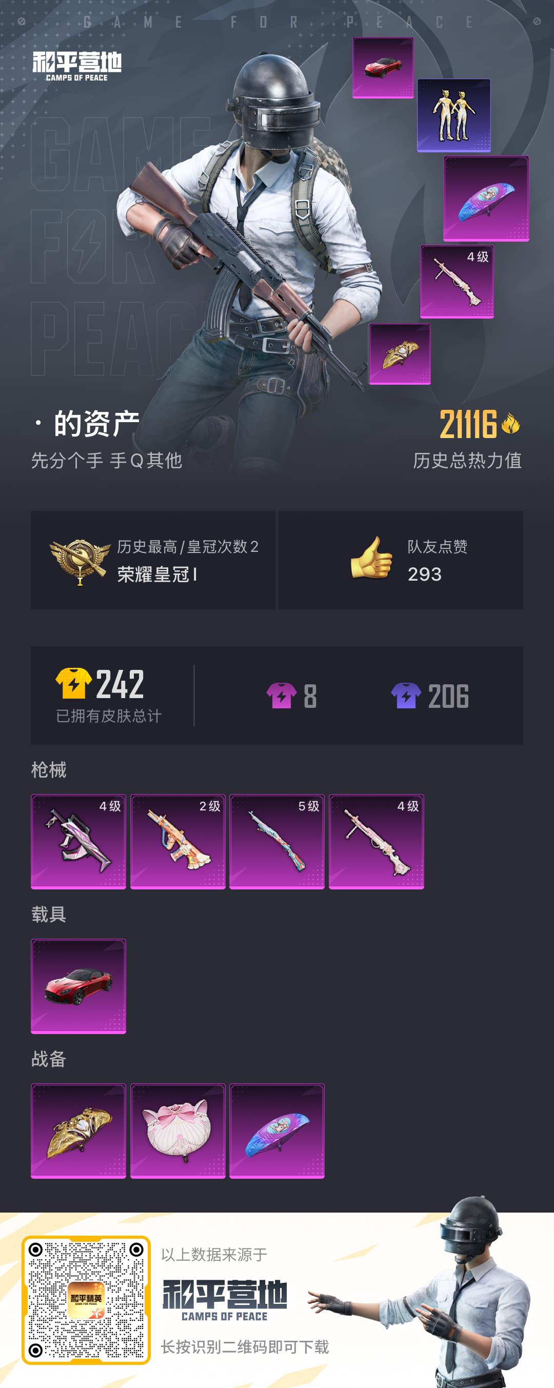 HPKG3197842和平精英账号详情图7 HPKG3197842和平精英账号详情图7