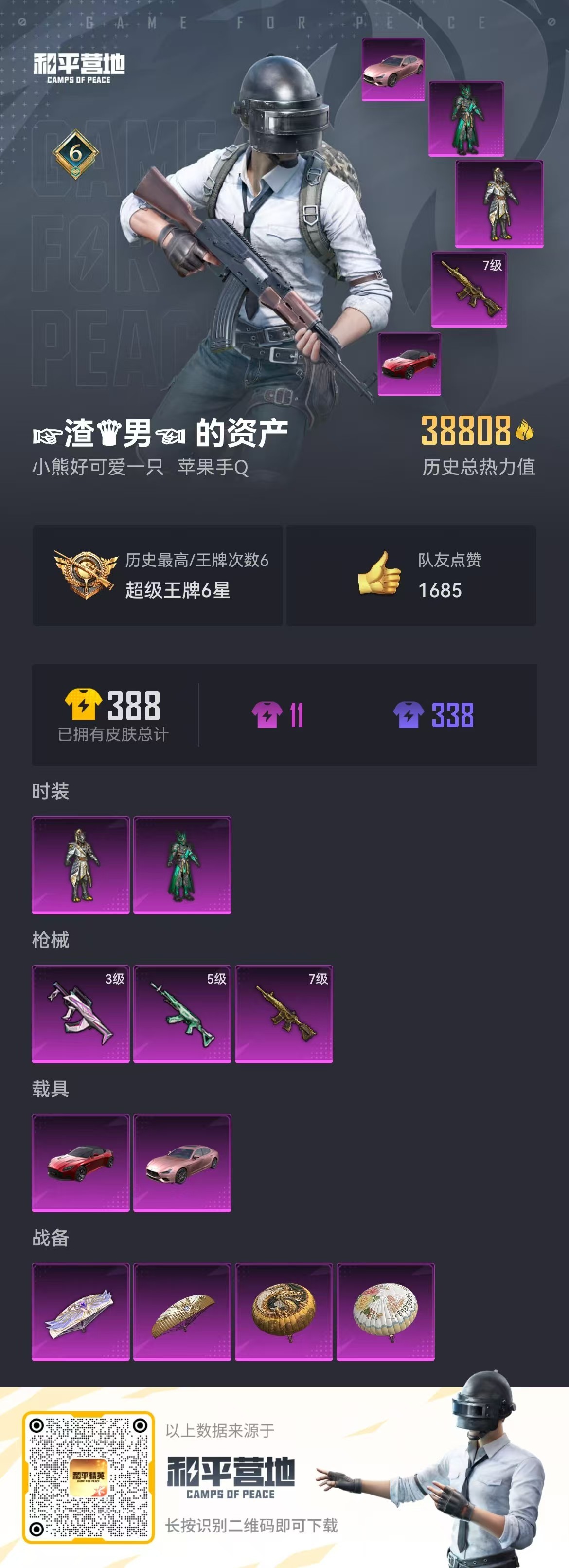 HPSJ3193955和平精英账号详情图7 HPSJ3193955和平精英账号详情图7
