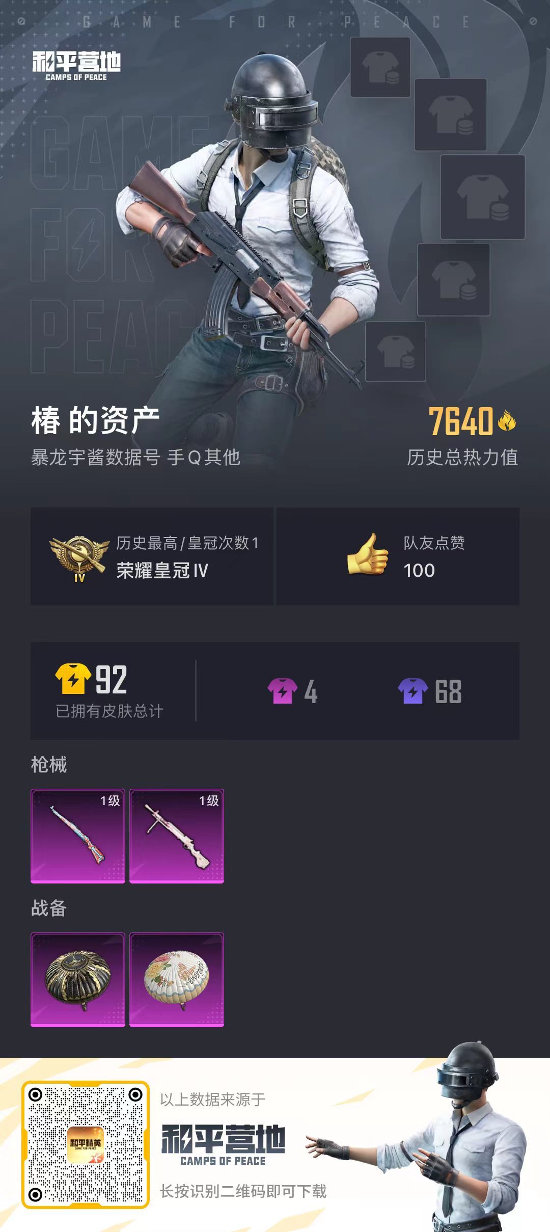 HPSJ3191489和平精英账号详情图3 HPSJ3191489和平精英账号详情图3