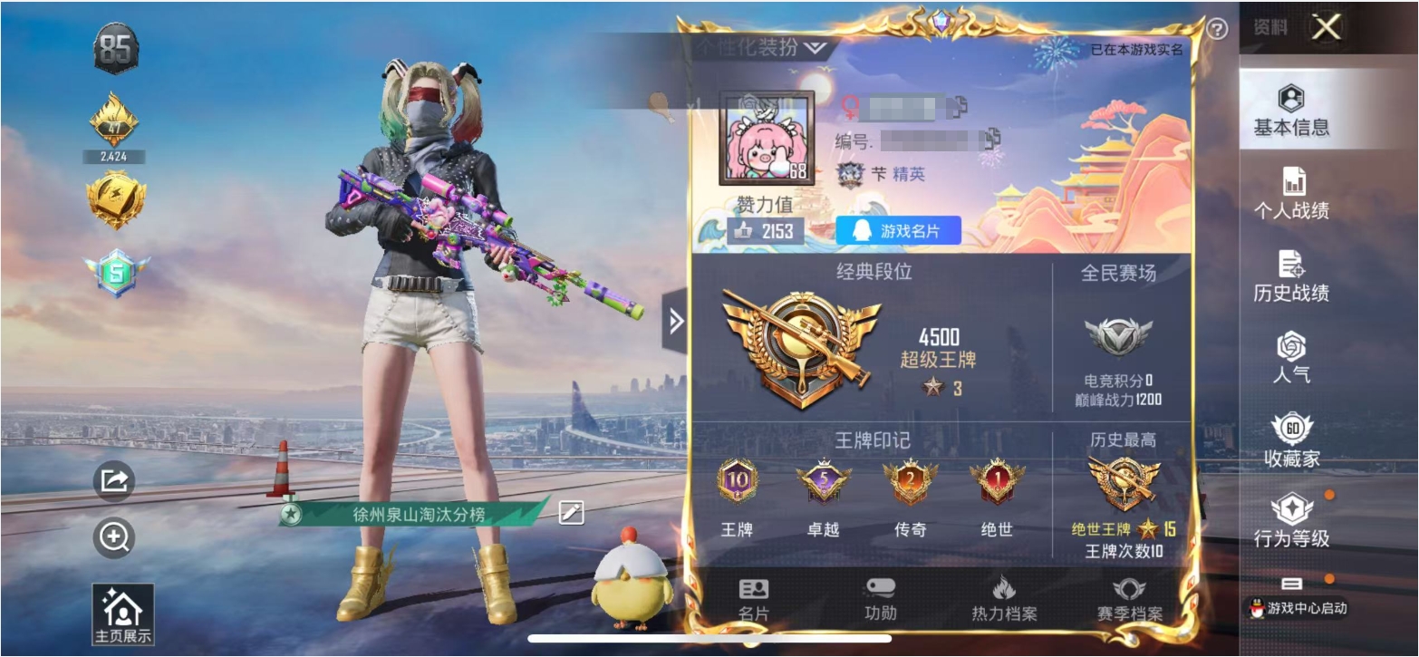 HPSJ3300618和平精英账号详情图3