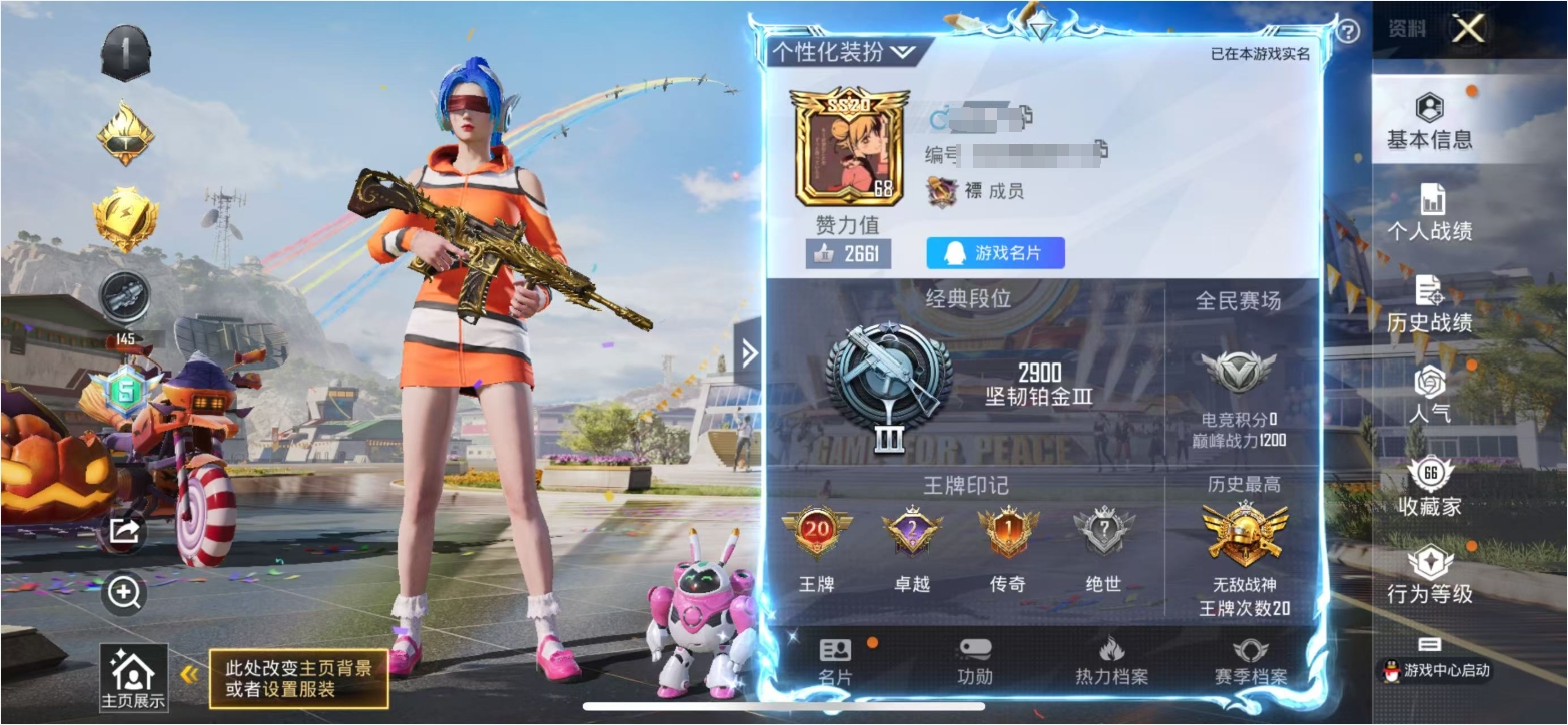 HPSJ3300636和平精英账号详情图3
