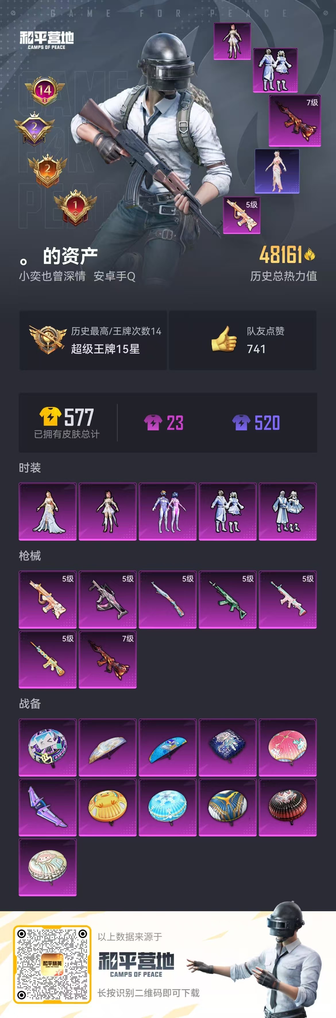 HPSJ3266265和平精英账号详情图2 HPSJ3266265和平精英账号详情图2