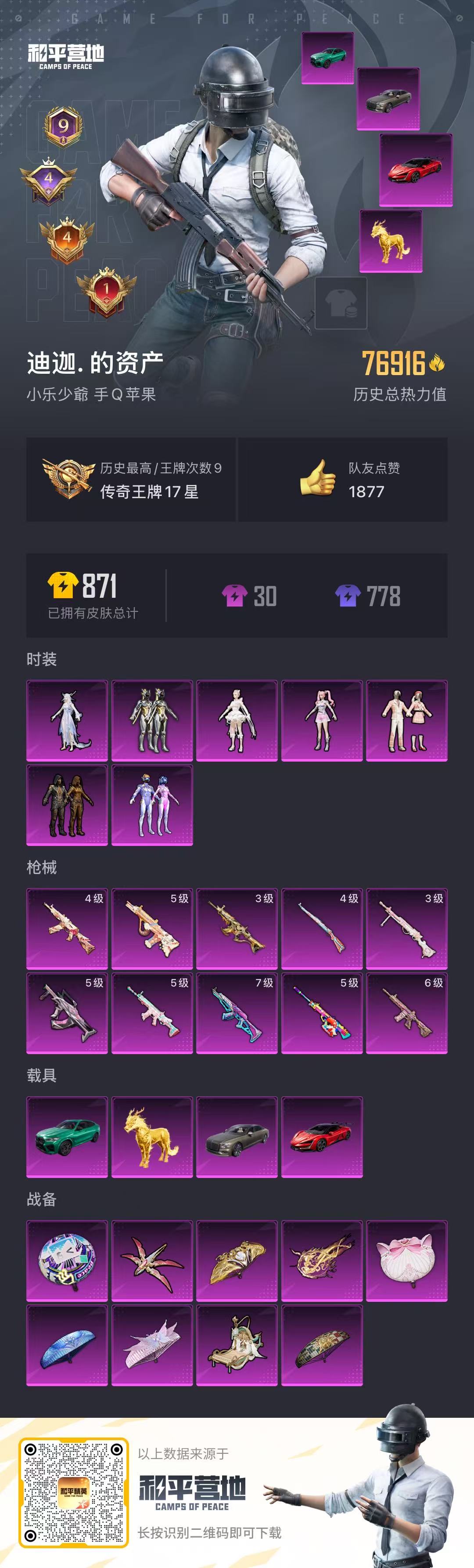 HPSJ3266273和平精英账号详情图3