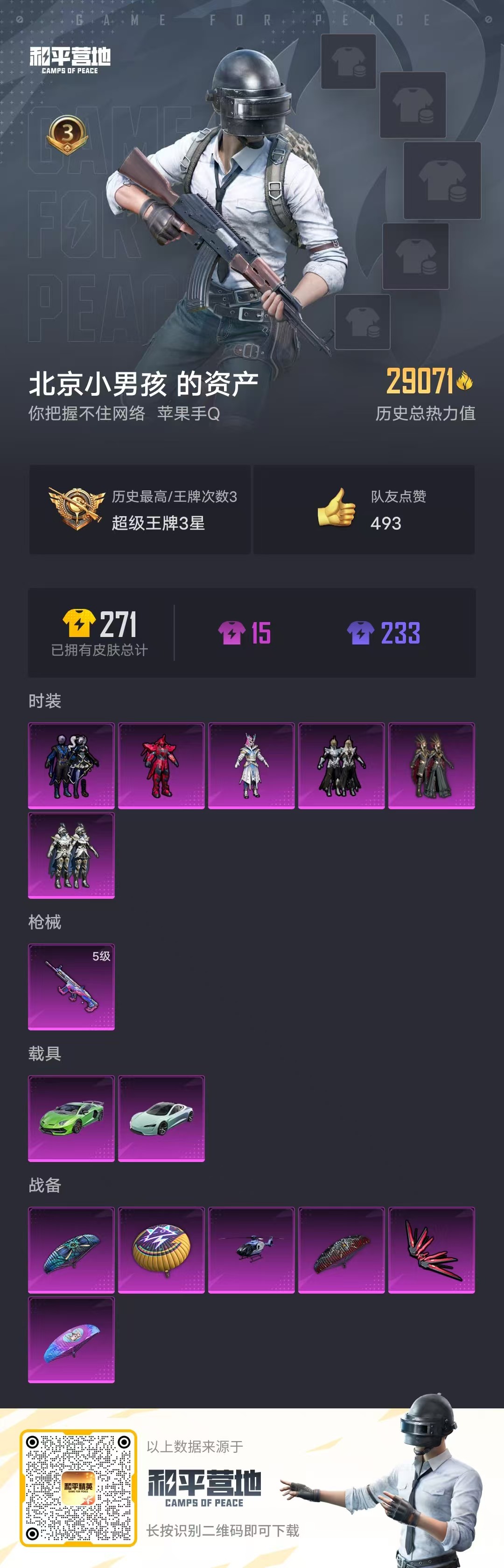 32409 苹果手Q-3王牌印记-6粉装-1特效枪-2载具-29071热力值-59套装-70枪皮-0卓越印记-0传奇印记
【6粉装】,深渊皇后,炙焰赤龙,银龙傲海,暗夜玫瑰,铁血龙王,骨龙祭渊
【