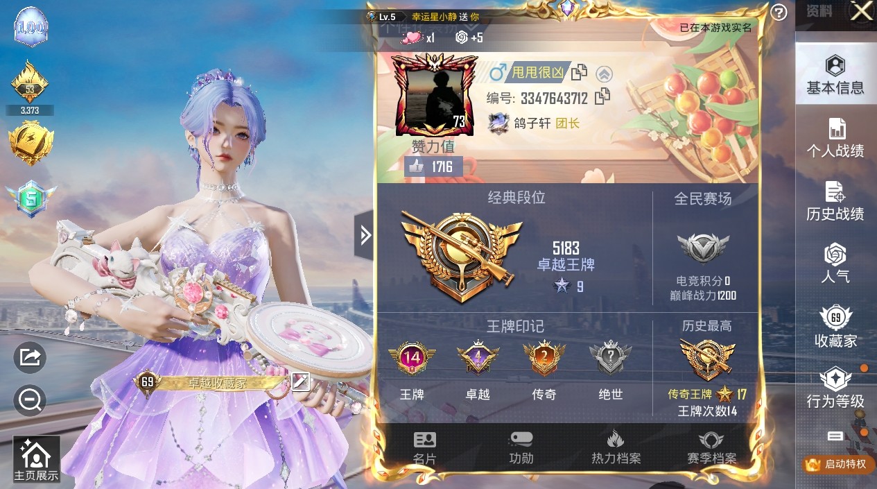 HPKG3267893和平精英账号详情图3 HPKG3267893和平精英账号详情图3