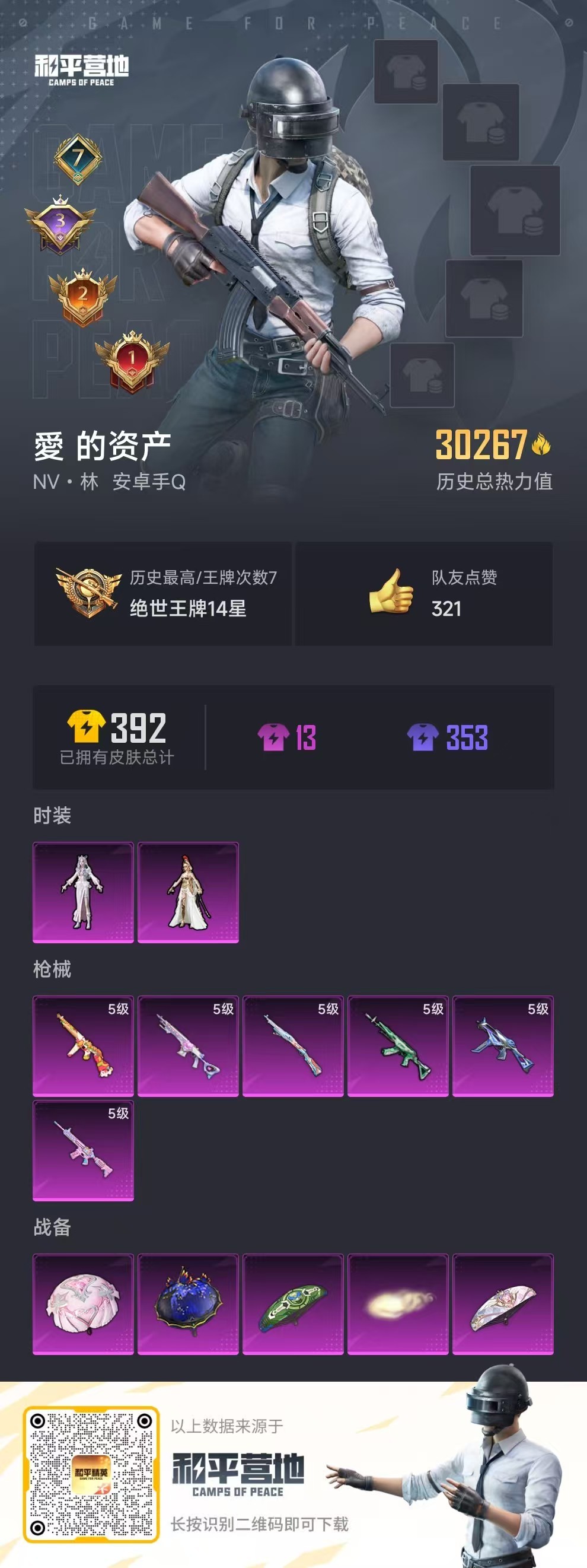 HPSJ3268670和平精英账号详情图3 HPSJ3268670和平精英账号详情图3