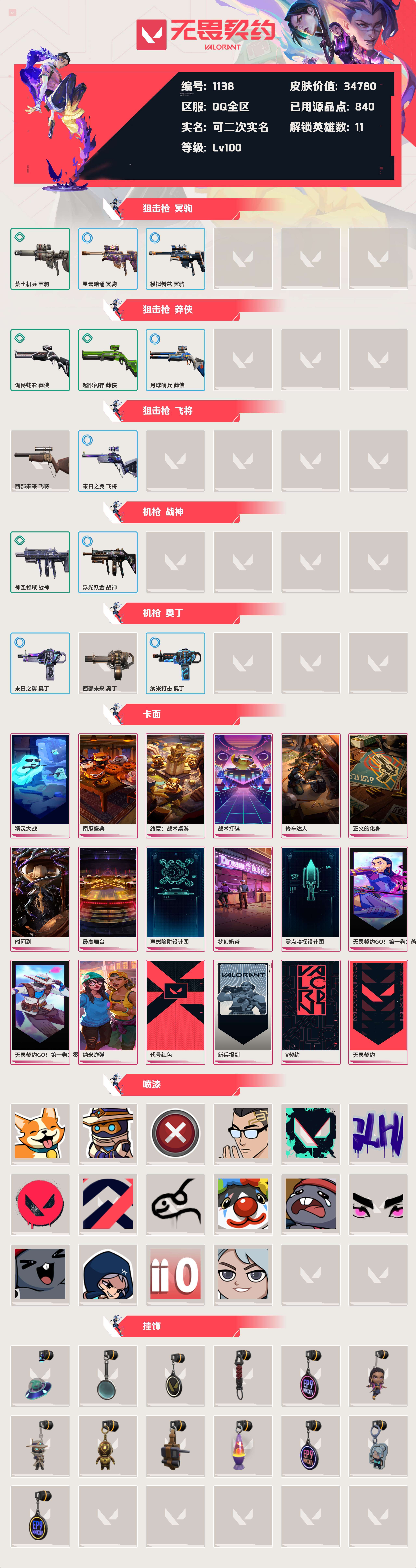 WWQYBY36320无畏契约账号详情图3 WWQYBY36320无畏契约账号详情图3