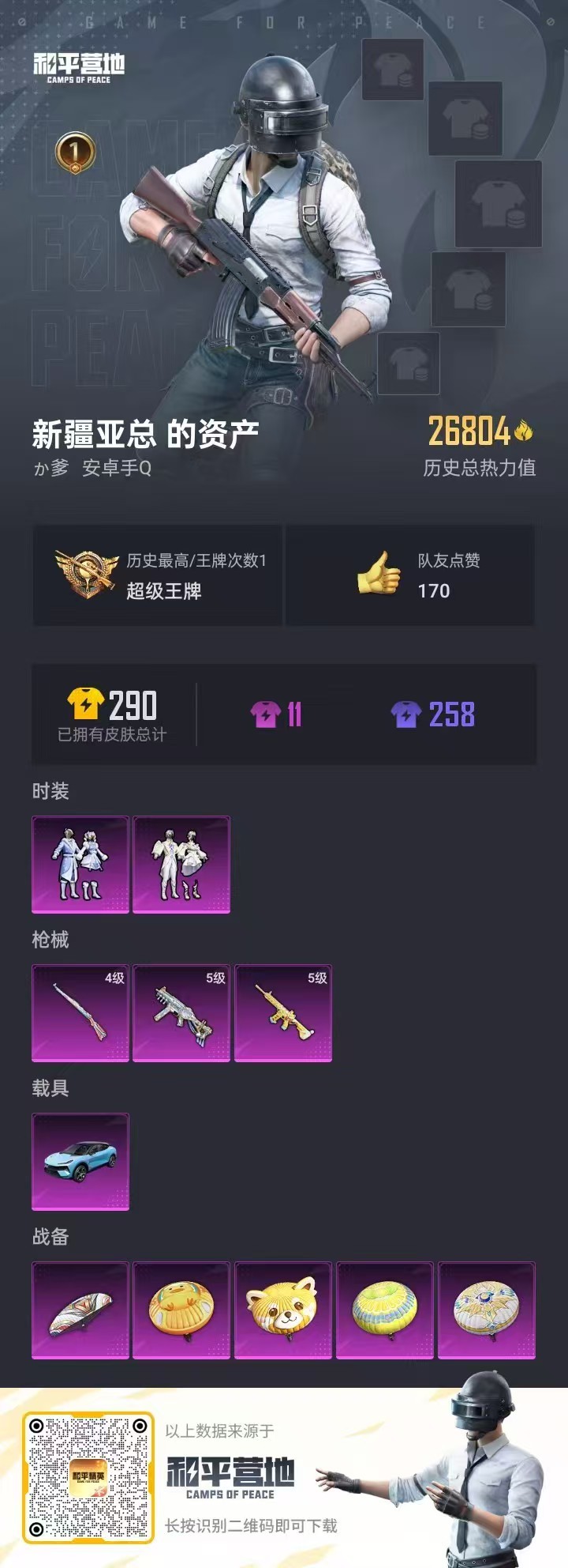 HPSJ3270224和平精英账号详情图3 HPSJ3270224和平精英账号详情图3