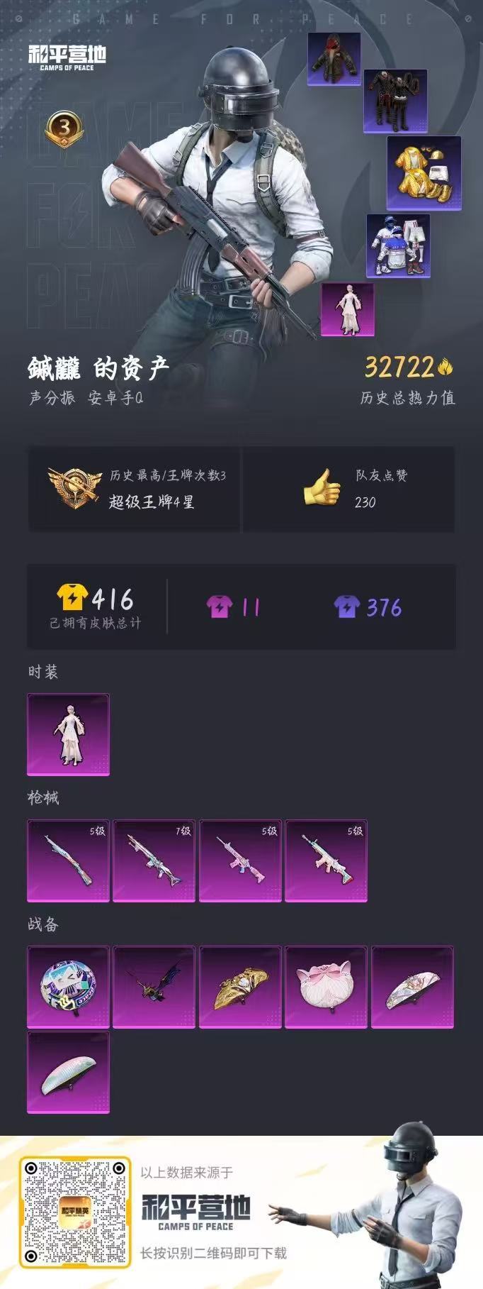 HPSJ3271095和平精英账号详情图3 HPSJ3271095和平精英账号详情图3