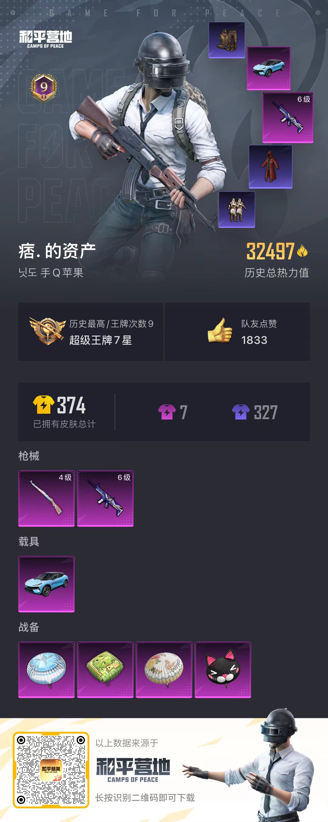 HPSJ3255503和平精英账号详情图5
