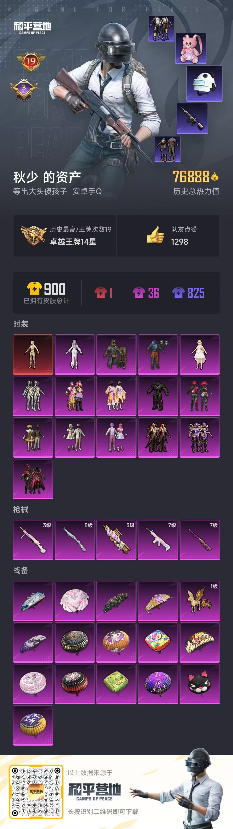 HPSJ3276457和平精英账号详情图3