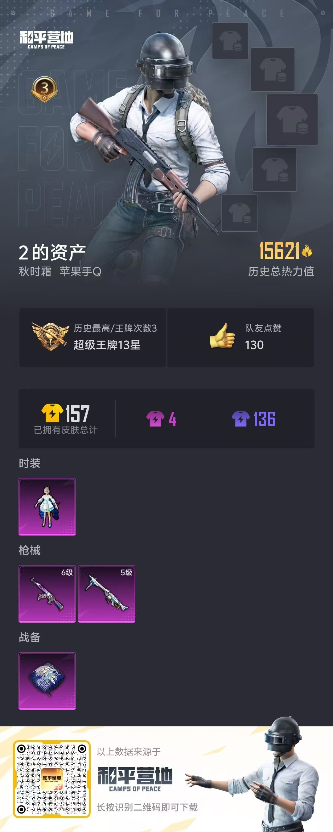 HPSJ3282883和平精英账号详情图3 HPSJ3282883和平精英账号详情图3