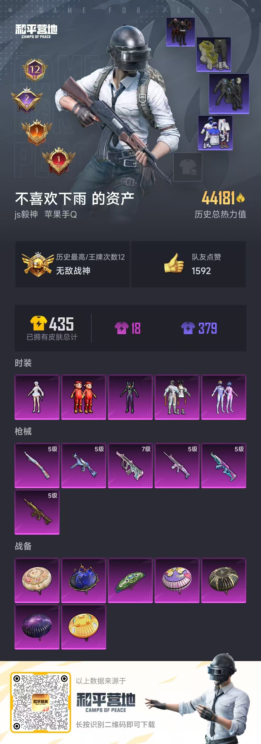 HPSJ3283460和平精英账号详情图3