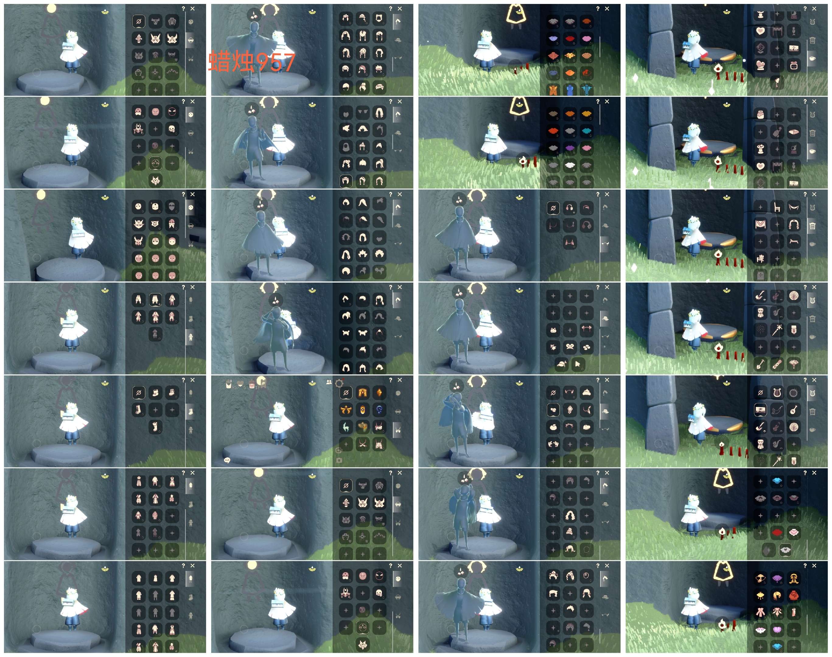 光遇账号华为渠道服HY0594 蜡烛957 ✅渠道:华为 ✅完成地图：雨林霞谷 ✅季节已毕业:表演季半毕业，破晓季半毕