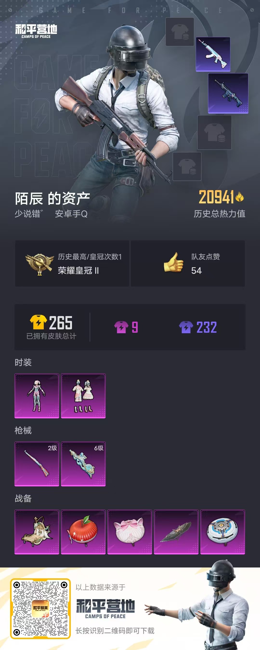 HPSJ3283447和平精英账号详情图3