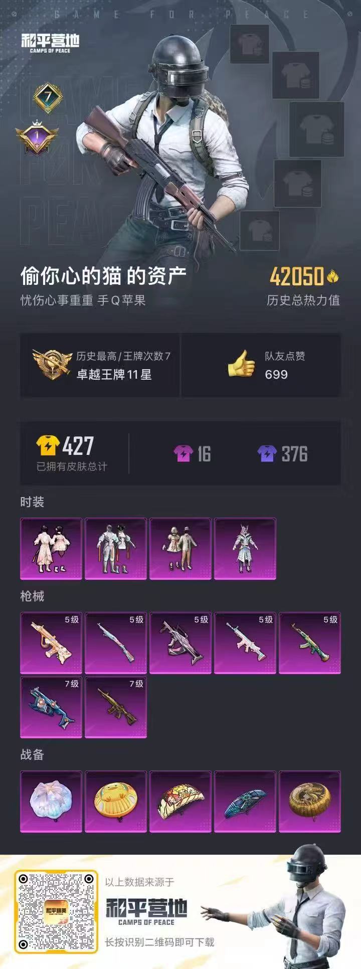 HPSJ3283806和平精英账号详情图2