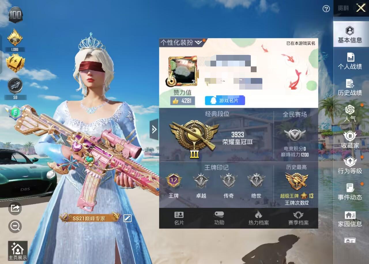 HPSJ3283840和平精英账号详情图2