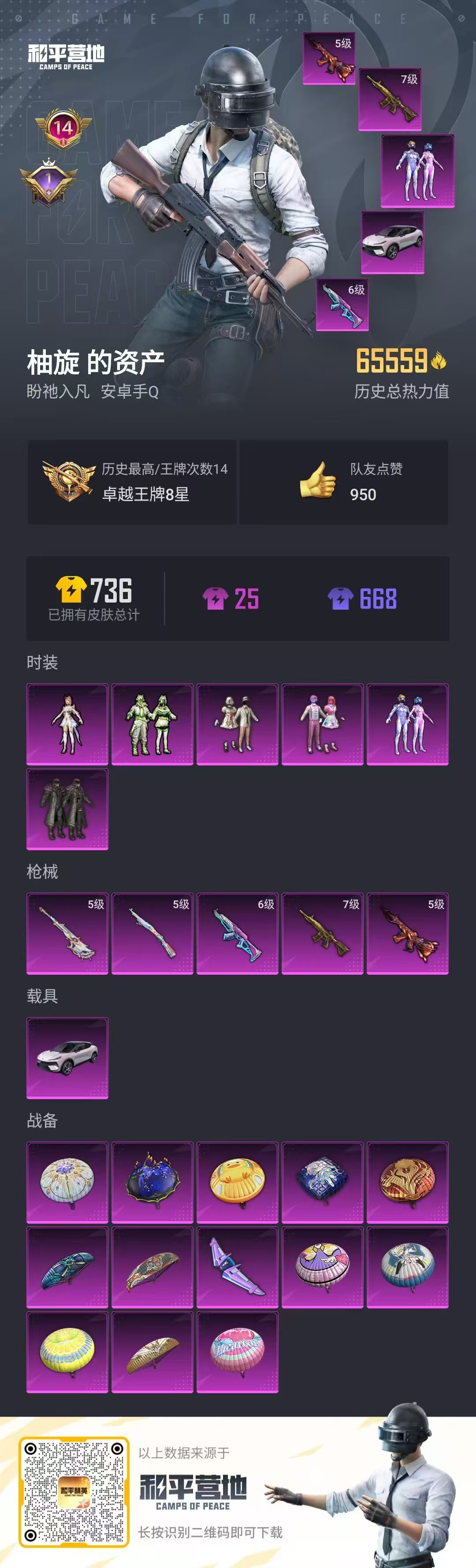 HPSJ3277049和平精英账号详情图3