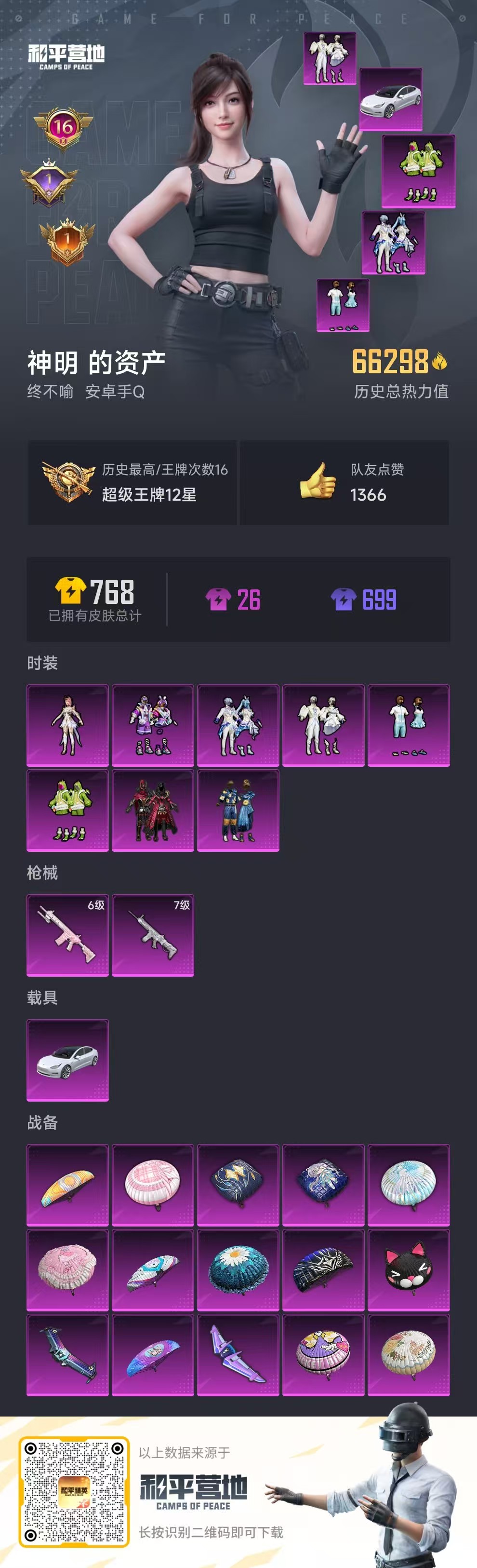 HPSJ3277121和平精英账号详情图3