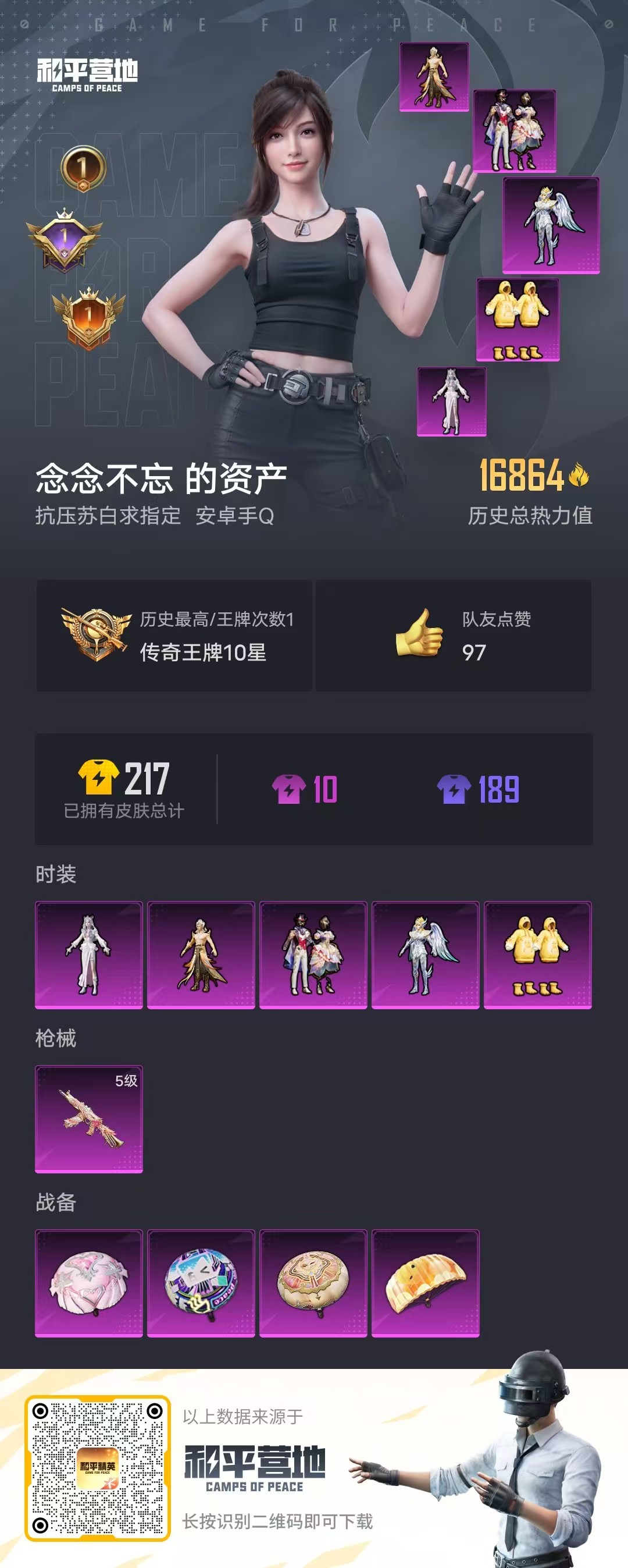 HPSJ3283994和平精英账号详情图2