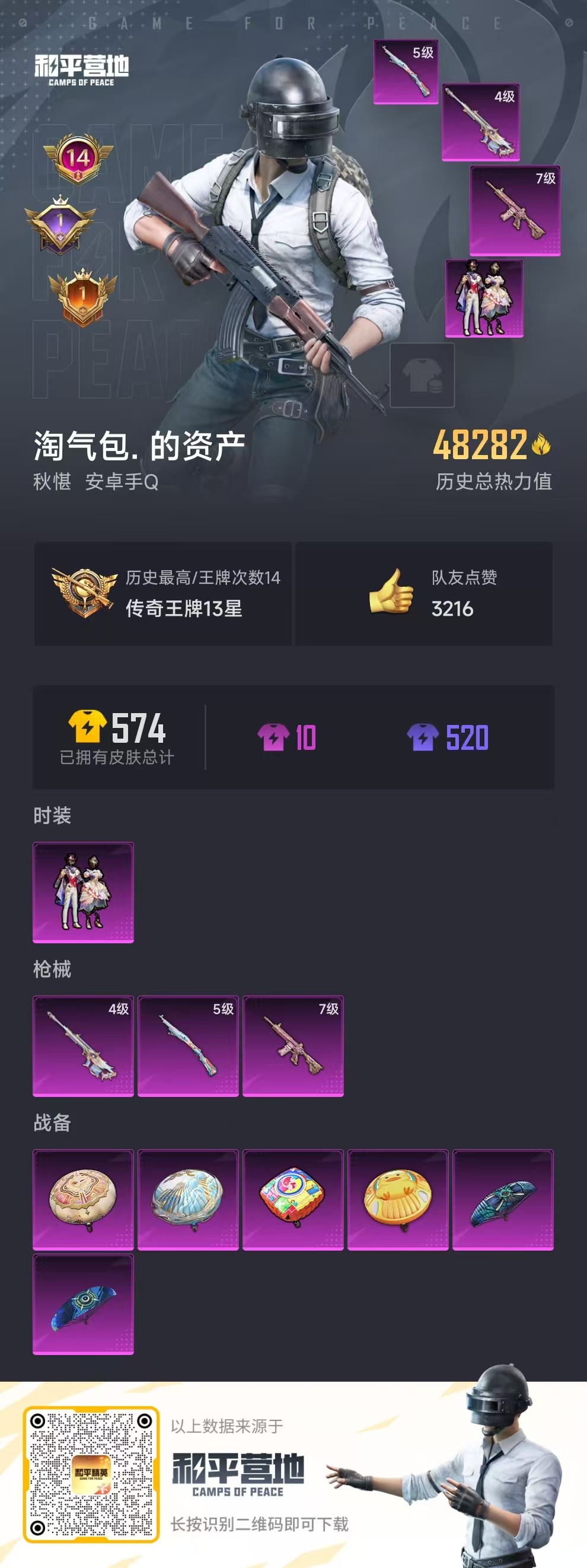 HPSJ3283996和平精英账号详情图2 HPSJ3283996和平精英账号详情图2