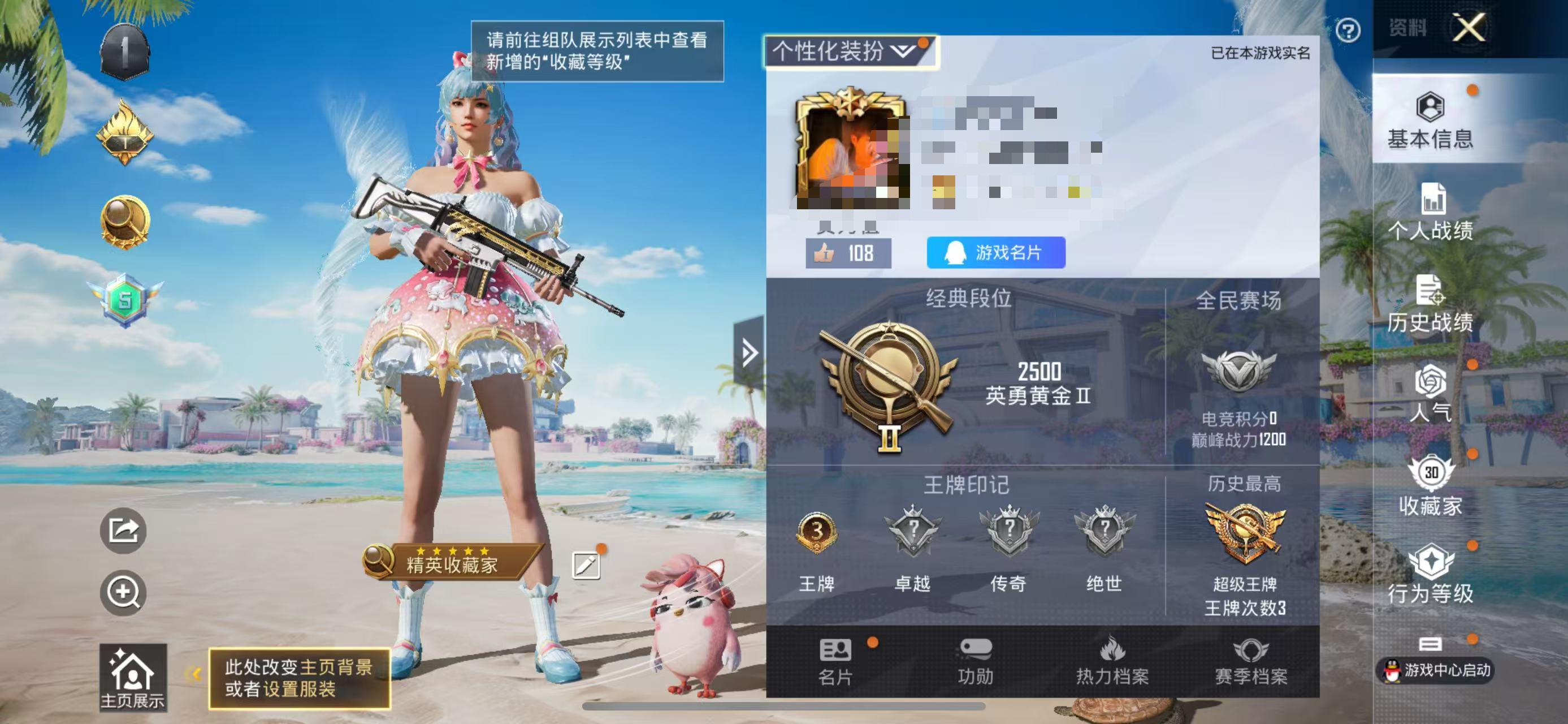 HPSJ3284104和平精英账号详情图2