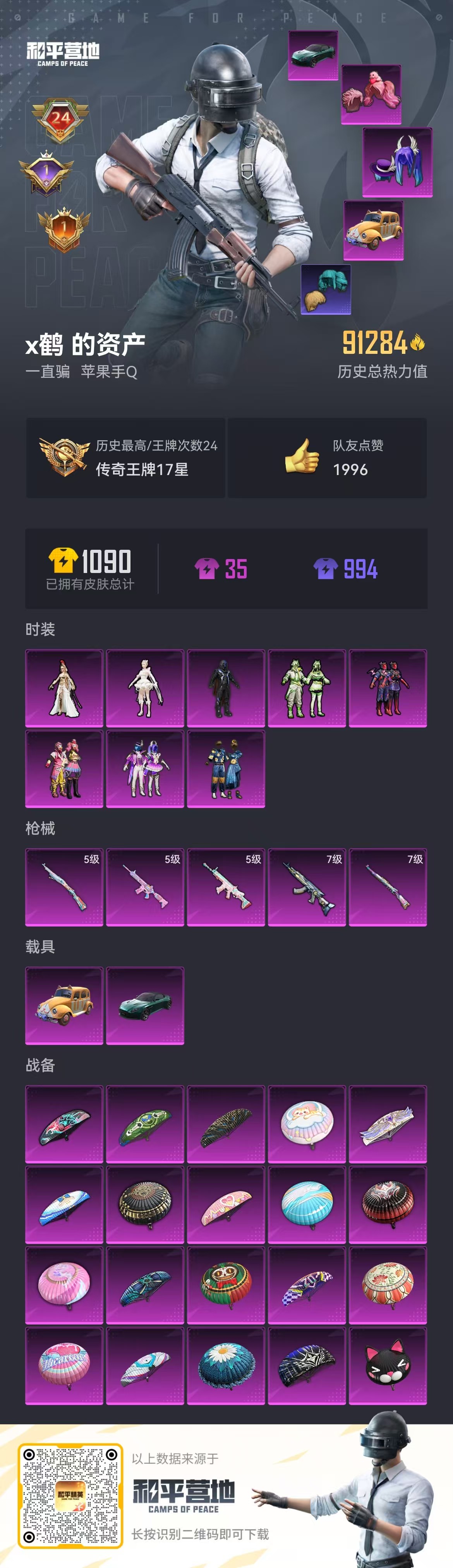 HPSJ3284163和平精英账号详情图3
