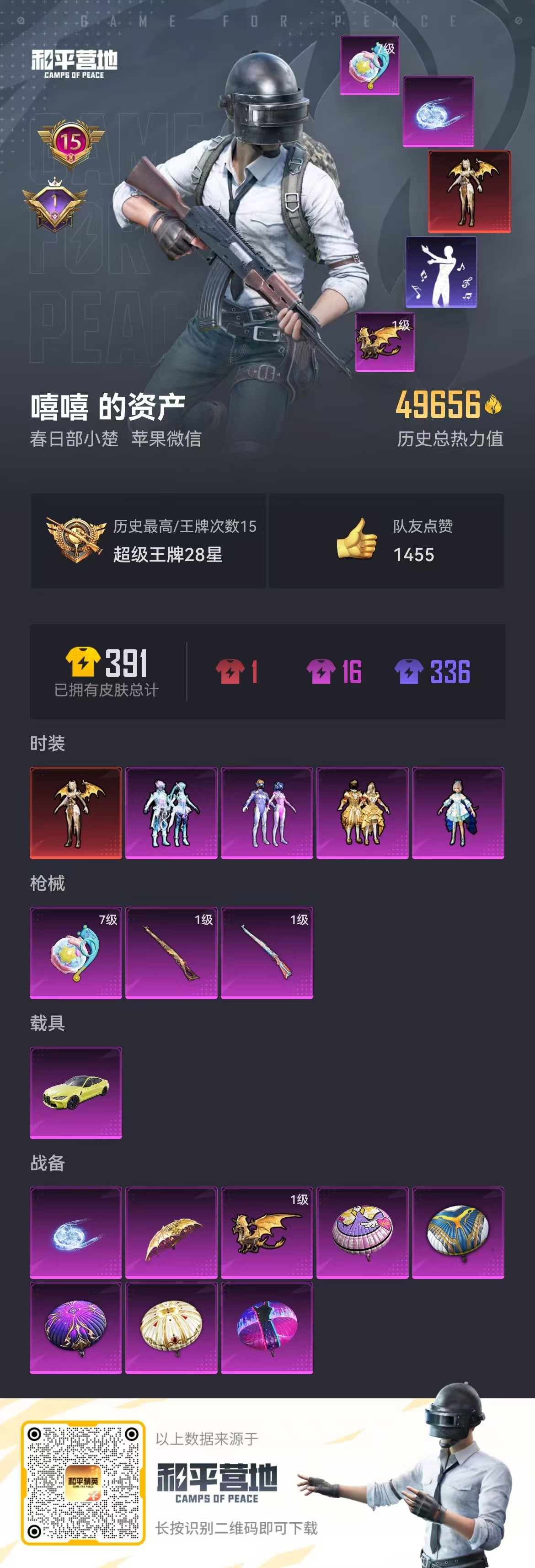 HPSJ3284072和平精英账号详情图4