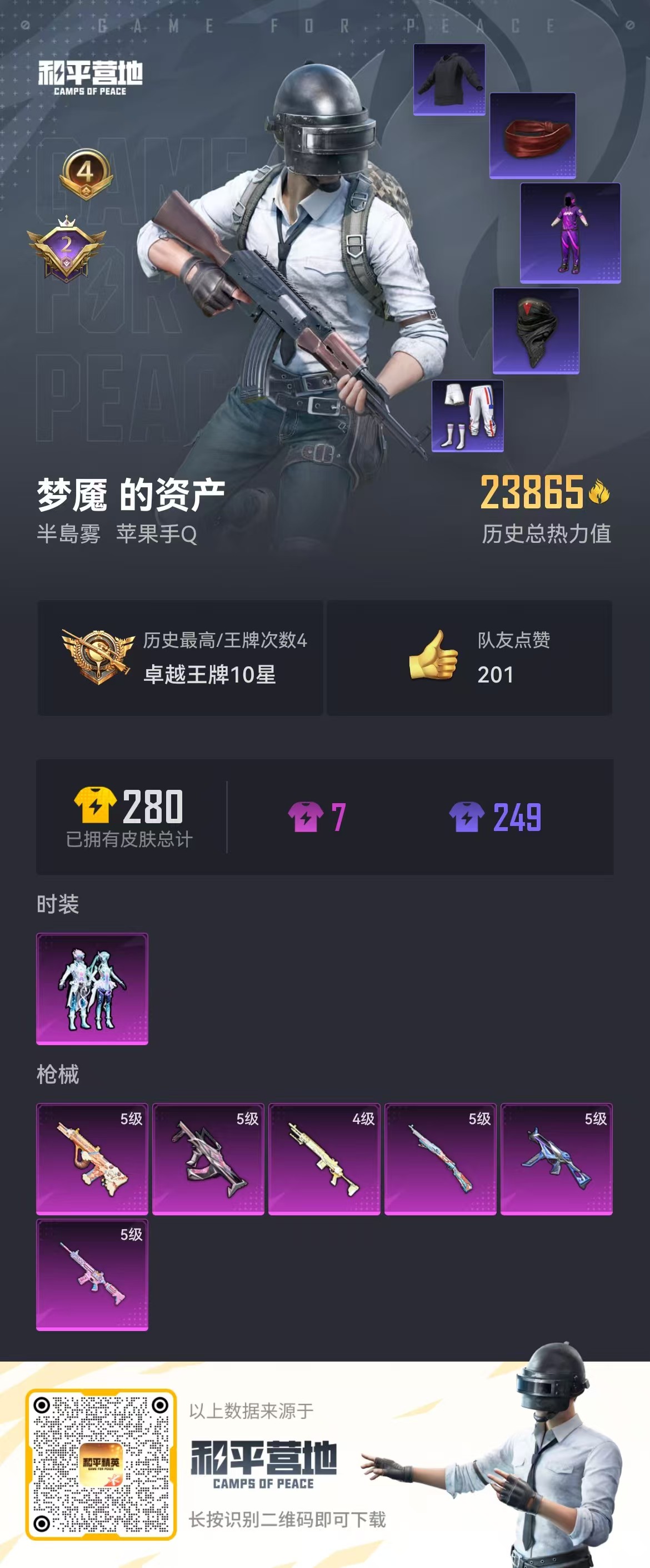 HPSJ3284058和平精英账号详情图3