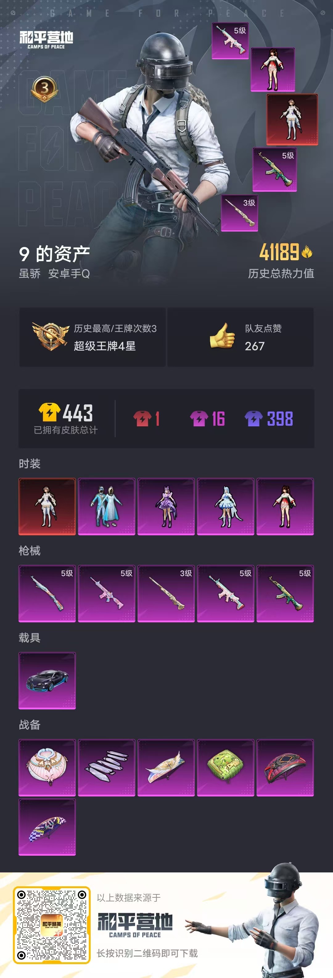 HPSJ3284274和平精英账号详情图4 HPSJ3284274和平精英账号详情图4