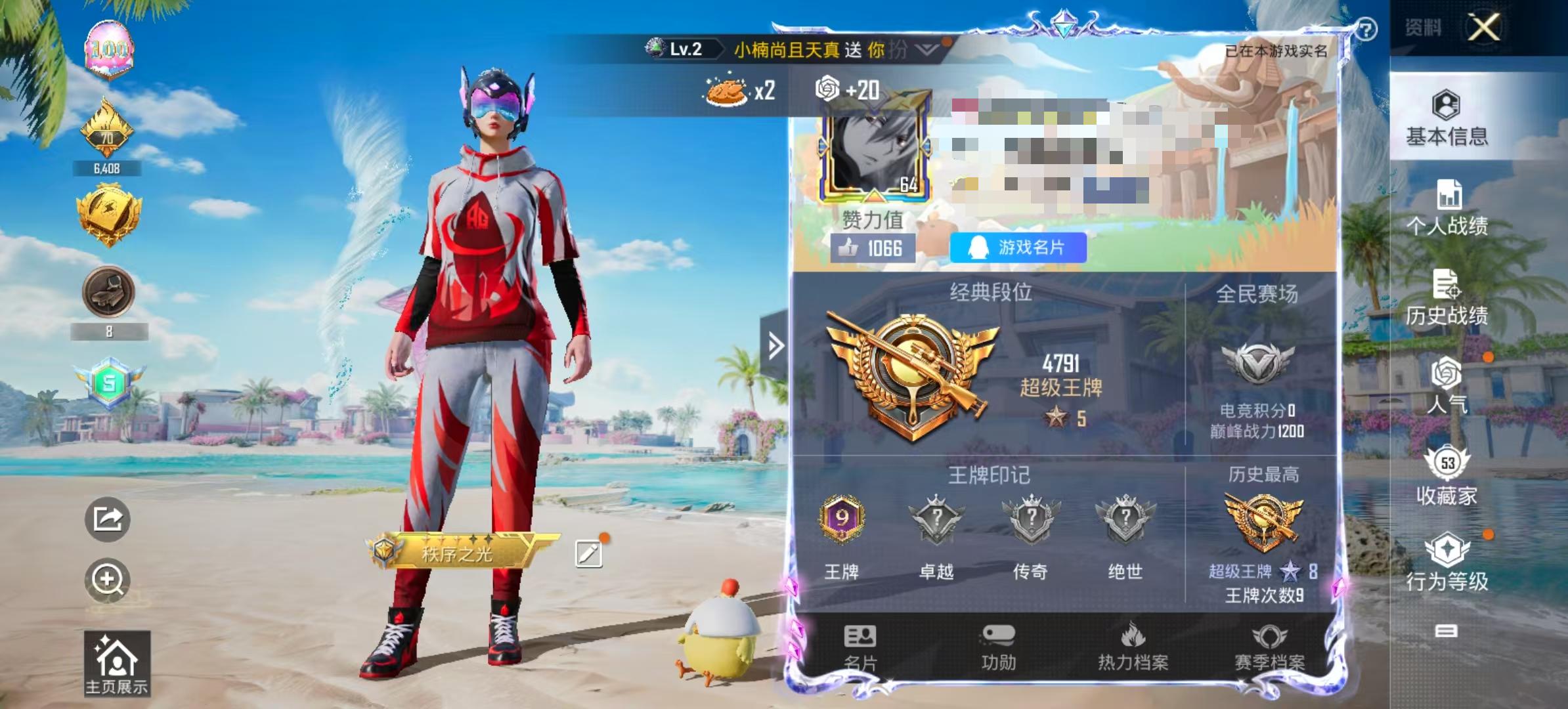 HPSJ3285945和平精英账号详情图2