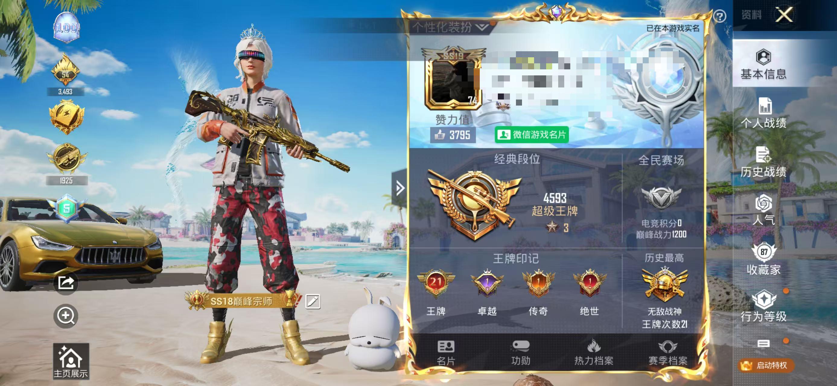HPSJ3285954和平精英账号详情图2 HPSJ3285954和平精英账号详情图2